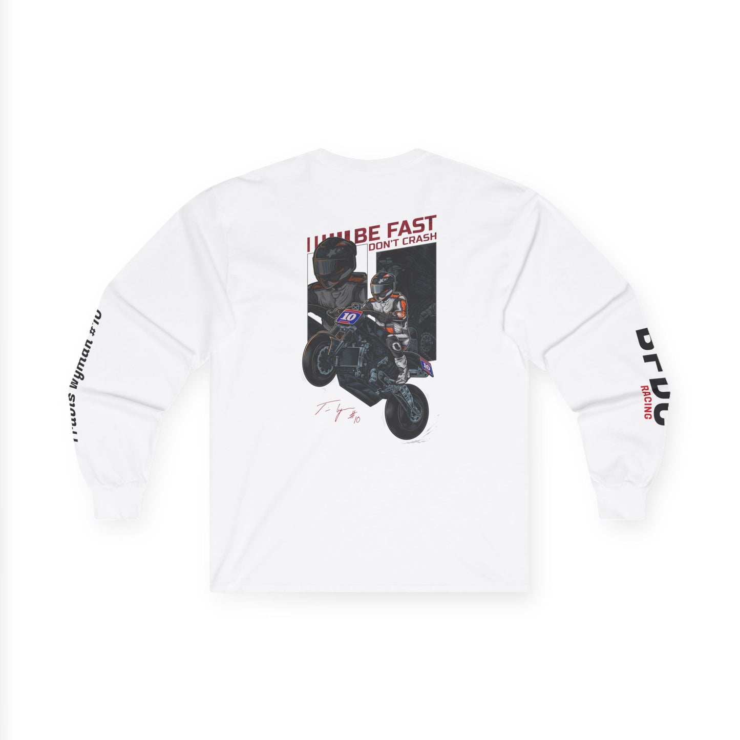 Travis Wyman #10 - BFDC Racing Long Sleeve Tee (WHITE)