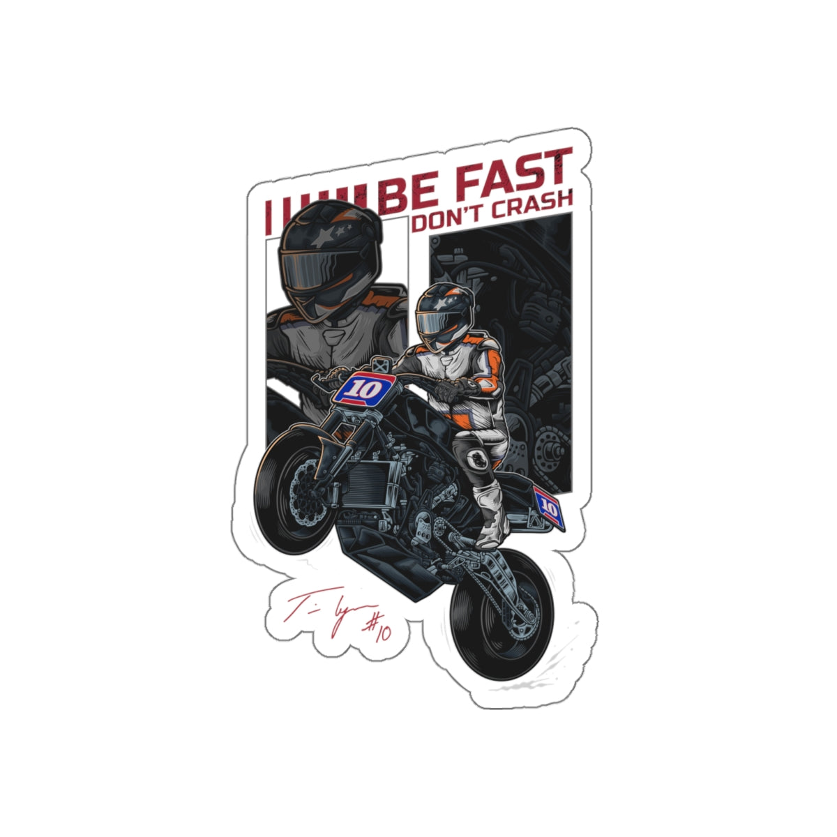 Die-Cut Stickers - Travis Wyman BFDC Racing Sticker