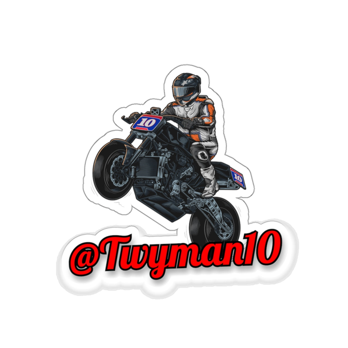 Travis Wyman #10 Die Cut Stickers