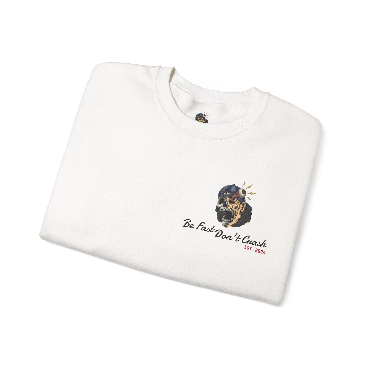 Travis Wyman #10 BFDC Racing Crewneck Sweatshirt - Design Back (WHITE)