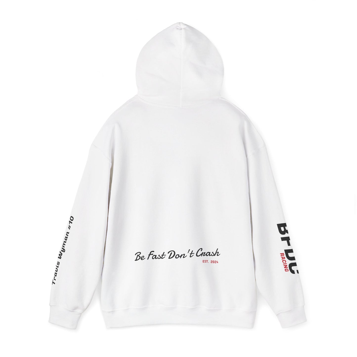 Travis Wyman #10 BFDC RACING SLEEVE Hoodie - Design FRONT