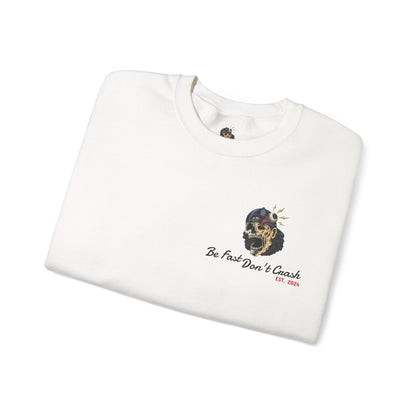 Travis Wyman #10 BFDC Racing Crewneck Sweatshirt - Design Back (WHITE)